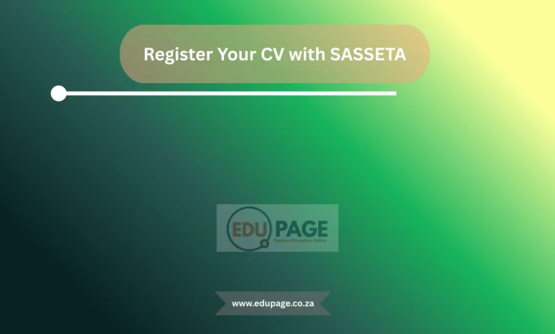 Register Your CV with SASSETA
